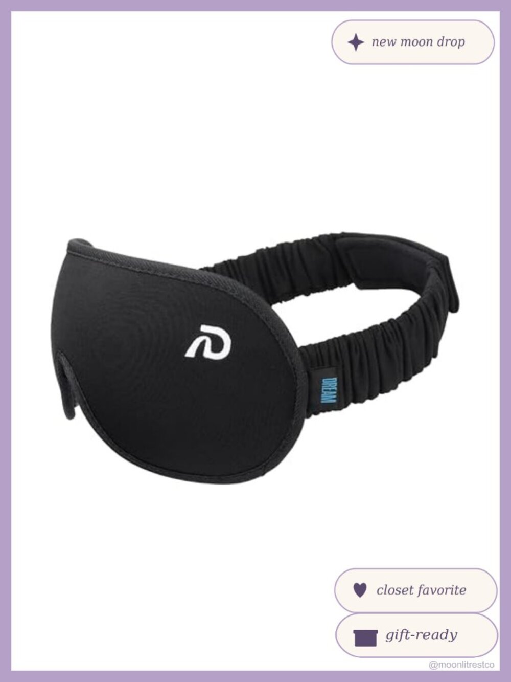 3D Contoured Silk Sleep Mask Blackout Adjustable Strap Side Sleeper Travel